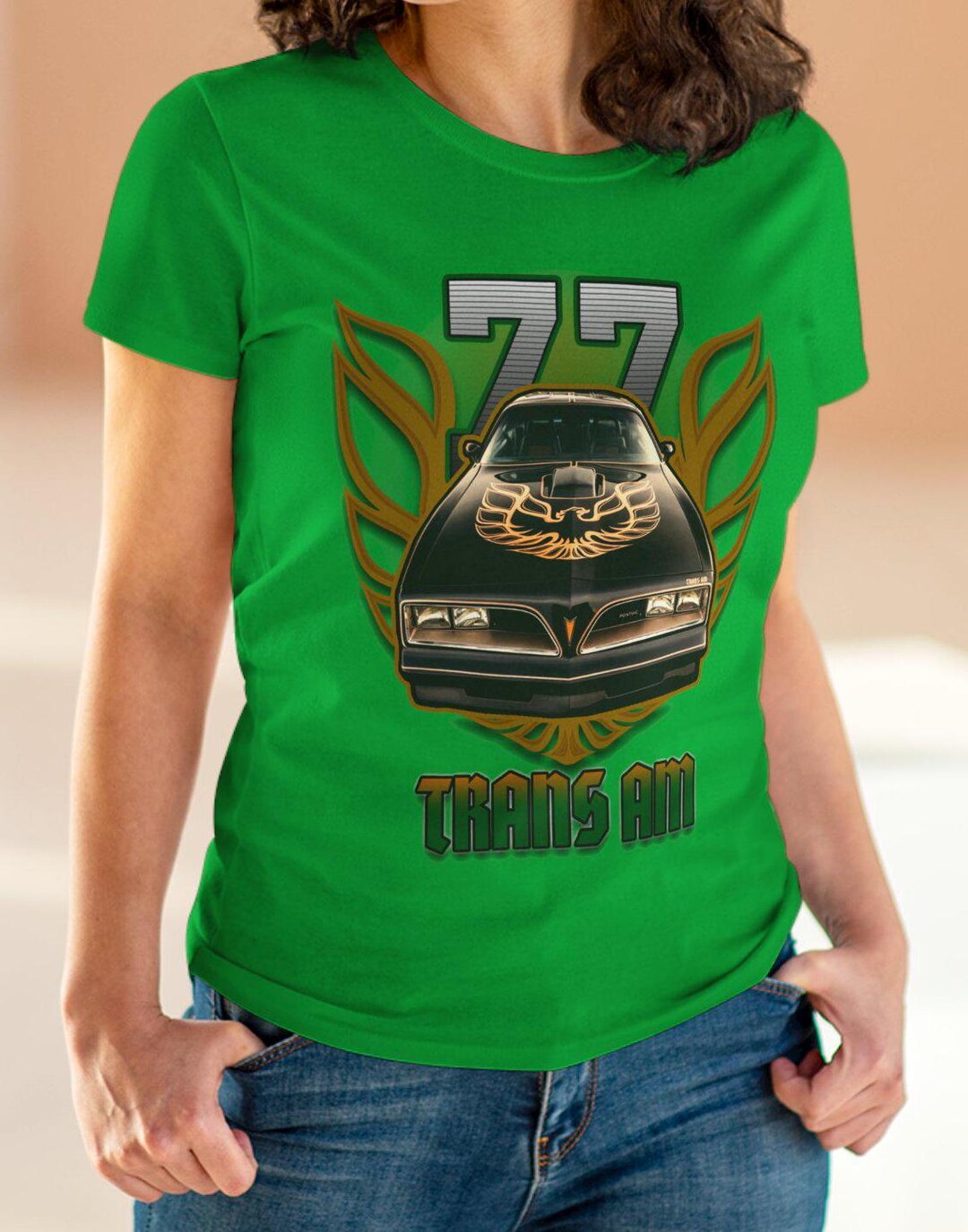 Pontiac Trans Am Firebird 77 Retro Trans Am Women's Tee, Classic Car ...