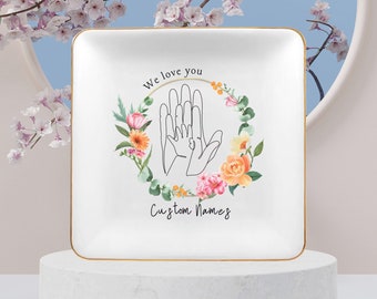 Custom Jewelry Dish Mother's Day Gift Custom Ring Dish Gift for Mom Trinket Tray Mom Ring Dish Jewelry Dish For Mom Ceramic Ring Dish