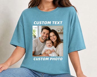 Custom Photo Family Shirt: Personalized Image Tee, 100% Cotton Unisex Fit