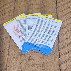 Examen de l'état mental MSE / MI / AWOL / ECT / Psychiatrie / Carte de référence pour les soins infirmiers en santé mentale / Carte de badge