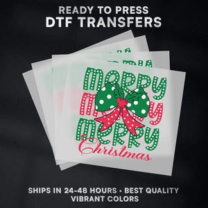 Weihnachten bereit zum Pressen DTF Transfer | Weihnachten DTF Transfer bereit zum Aufbügeln Shirt | Weihnachten DTF Druck | #299