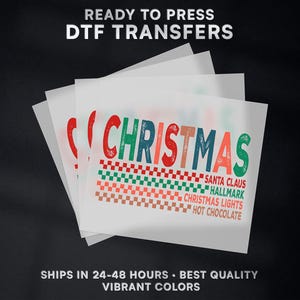 Weihnachten bereit zum Pressen DTF Transfer | Weihnachten DTF Transfer bereit zum Aufbügeln Shirt | Weihnachten DTF Druck | #526