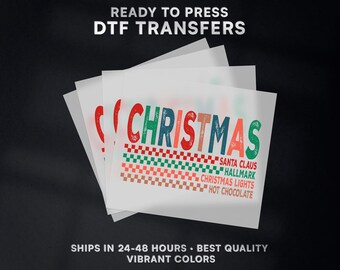 Christmas Ready to Press DTF Transfer | Christmas DTF Transfer Ready to Press on Shirt | Christmas DTF Print | #526