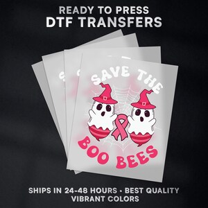 Breast Cancer Ready to Press DTF Transfer | Breast Cancer DTF Transfer Ready to Press on Shirt | Breast Cancer DTF Print | Iron on Transfer