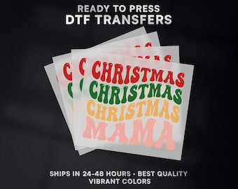 Christmas Mama Ready to Press DTF Transfer | Christmas DTF Transfer Ready to Press on Shirt | Christmas DTF Print | #529