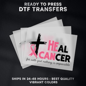 Breast Cancer Ready to Press DTF Transfer | Breast Cancer DTF Transfer Ready to Press on Shirt | Breast Cancer DTF Print | Iron on Transfer