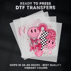 Breast Cancer Ready to Press DTF Transfer | Breast Cancer DTF Transfer Ready to Press on Shirt | Breast Cancer DTF Print | Iron on Transfer