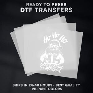 Ho Ho Ho Funny Santa Christmas Ready to Press DTF Transfer | Christmas DTF Transfer Ready to Press on Shirt | Christmas DTF Print | #586