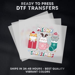 Vrolijk kerstfeest Kerstmis Klaar om te drukken DTF-overdracht | Kerst-DTF-overdracht klaar om te drukken op shirt | Kerst DTF-afdruk | #473