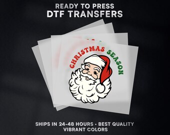 Retro Santa Christmas Season Ready to Press DTF Transfer | Christmas DTF Transfer Ready to Press on Shirt | Christmas DTF Print | #524