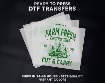 Farm Fresh Trees Christmas Ready to Press DTF Transfer | Christmas DTF Transfer Ready to Press on Shirt | Christmas DTF Print | #540