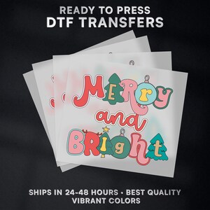 Klaar voor kerstmis DTF-overdracht | Kerst-DTF-overdracht klaar om te drukken op shirt | Kerst DTF-afdruk | #291