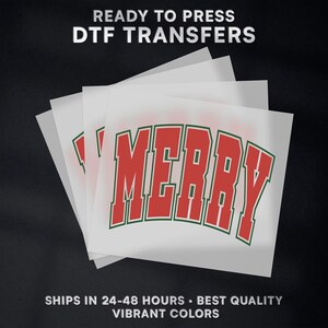 Frohe Weihnachten bereit zum Pressen DTF Transfer | Weihnachten DTF Transfer bereit zum Aufbügeln Shirt | Weihnachten DTF Druck | #538