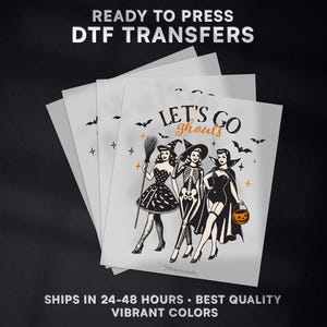Halloween Ready to Press DTF Transfer | Vintage Witch | Halloween DTF Transfer Ready to Press on Shirt | DTF Print | Iron on Transfer
