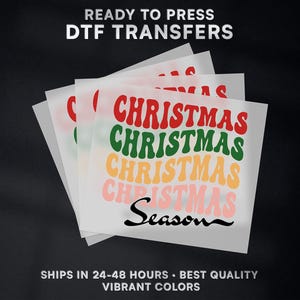Christmas Ready to Press DTF Transfer | Christmas DTF Transfer Ready to Press on Shirt | Christmas DTF Print | #554