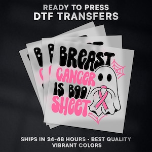 Breast Cancer Ready to Press DTF Transfer | Breast Cancer DTF Transfer Ready to Press on Shirt | Breast Cancer DTF Print | Iron on Transfer