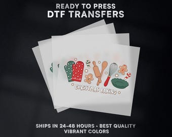 Christmas Baking Christmas Ready to Press DTF Transfer | Christmas DTF Transfer Ready to Press on Shirt | Christmas DTF Print | #471