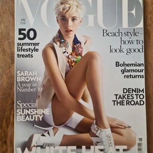 Vogue UK édition juin 2008, Agyness Deyn en couverture, White Heat Issue, Vogue Magazine