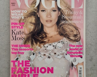 Vogue Uk Edition March 2006,  Kate Moss on the cover, The fashion Bible, International Collections Issue