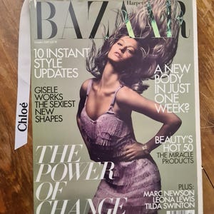 Harper&#39;s Bazaar October 2007,  UK Edition, The Power of Change, Gisele Bündchen