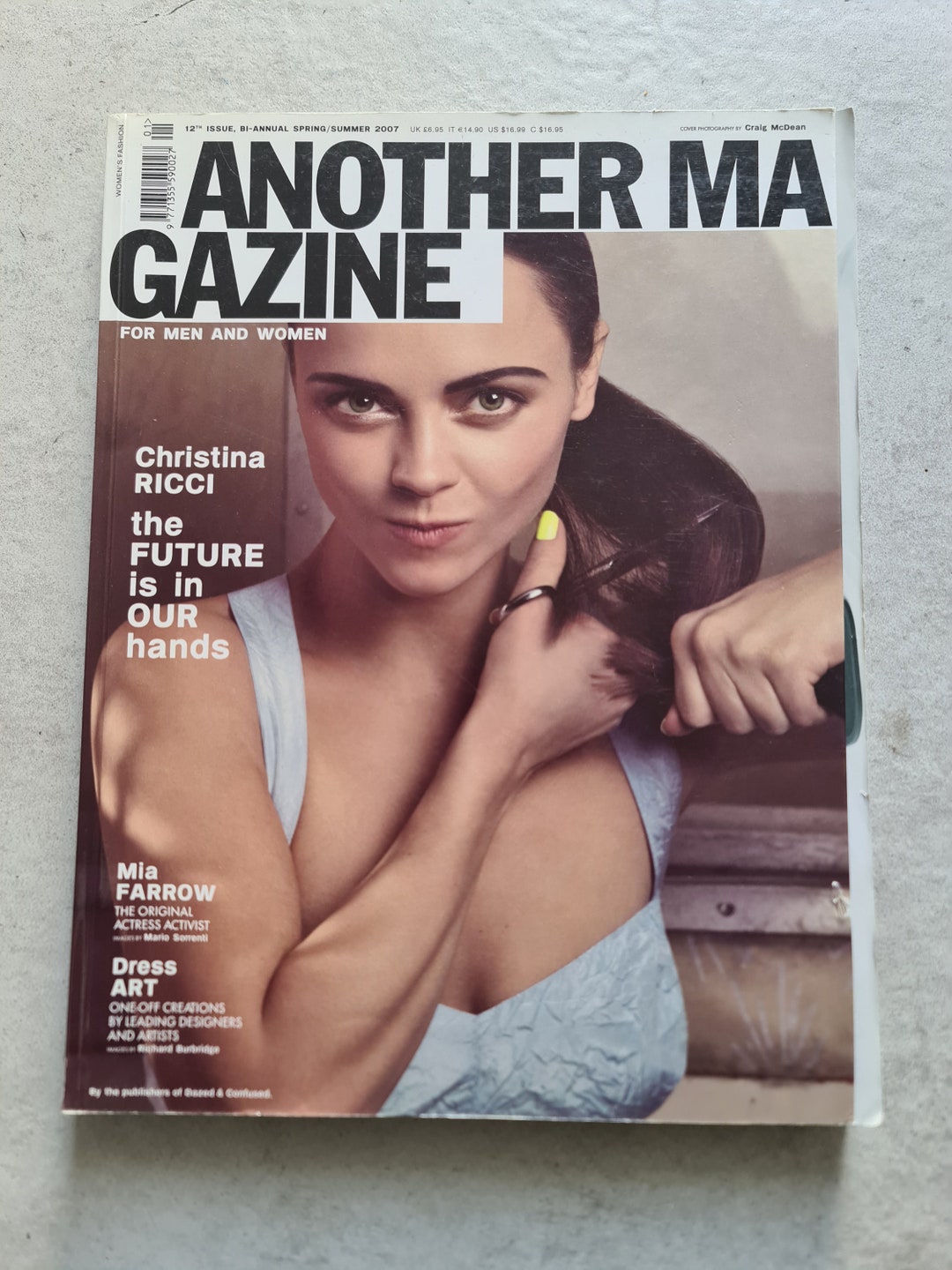 Another Magazine 12th Issue ,spring-summer 2007, Christina Ricci Cover -  Etsy