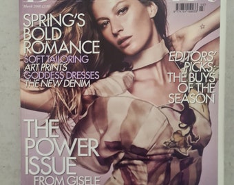 Harper's Bazaar marzo 2008, copertina di Gisele Bündchen, The Power Issue