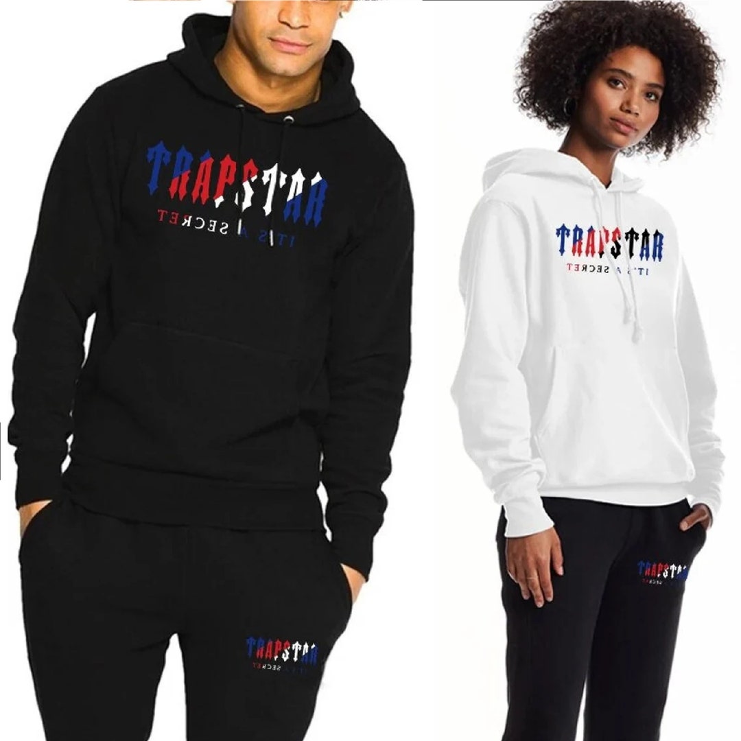 Trapstar London Tracksuit 2 Pieces Set Unisex Hoodies Fleece Sweatshirtpants Suit Hoodie