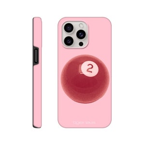 8 Ball Phone Case, Pink Trendy 8 Ball Aesthetic Phone Case, Lucky Girl, iPhone 11 12 13 Mini 14 15 Pro Max Plus X, Samsung Galaxy S23 S22