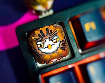 Copritasto artigianale Gufo Bokuto (Haikyu!!).