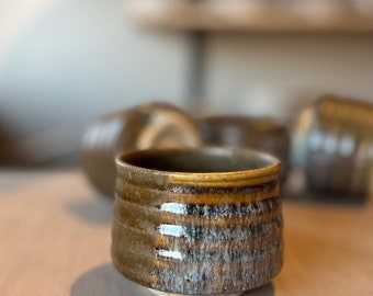 Handmade Ceramic cup -  Stoneware ceramic coffee tumbler, Ceramic cup, Cappuccino cup, No handle mug,
