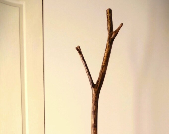Walnut Coat Rack Freestanding Tree Branch Coat Hanger Etsy