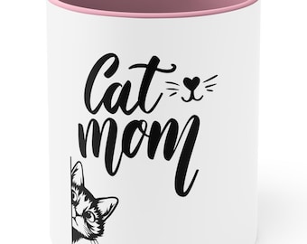 Mug maman chat, tasse à café de 11 oz, cadeau maman chat, mug maman animal de compagnie, mug maman chat, mug amoureux des animaux de compagnie