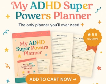 Agenda per ADHD: i miei superpoteri per la concentrazione (digitale e stampabile)