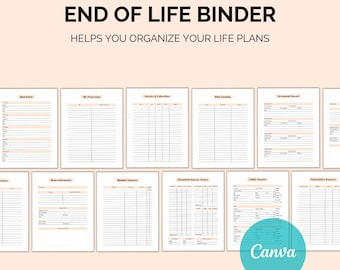 End-of-Life Sammelmappe Printable | Letzte Wünsche & Dokumente