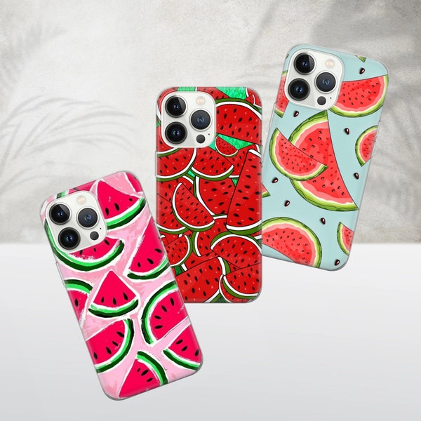 Watermelon Phone Case Fruit Cover for iPhone 15 14 13 SE Samsung S24 S23 FE A25 A15 Pixel 8A 7 Pro