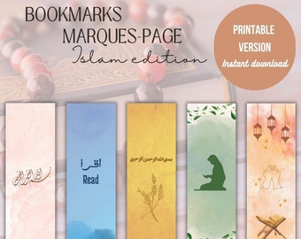 Printable Islamic Bookmarks Quran Bookmarks Islamic Bookmarks Ramadan ...