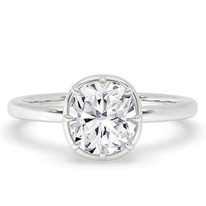1.50 CT Cushion Cut Lab Grown Diamond Engagement Ring, 14K Solid White Gold Ring, Solitaire Ring, Bridal Set Ring, Anniversary Gift For Her