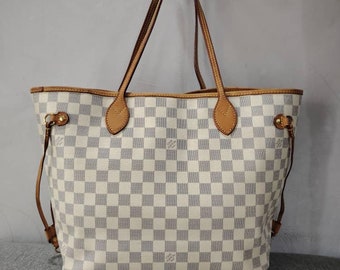 Louis Vuitton Neverfull Damier Azur MM Tote Bag