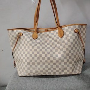 Louis Vuitton Neverfull Damier Azur MM Tote Bag (BG54)