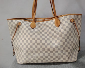 Louis Vuitton Neverfull Damier Azur MM Tote Bag (BG54)