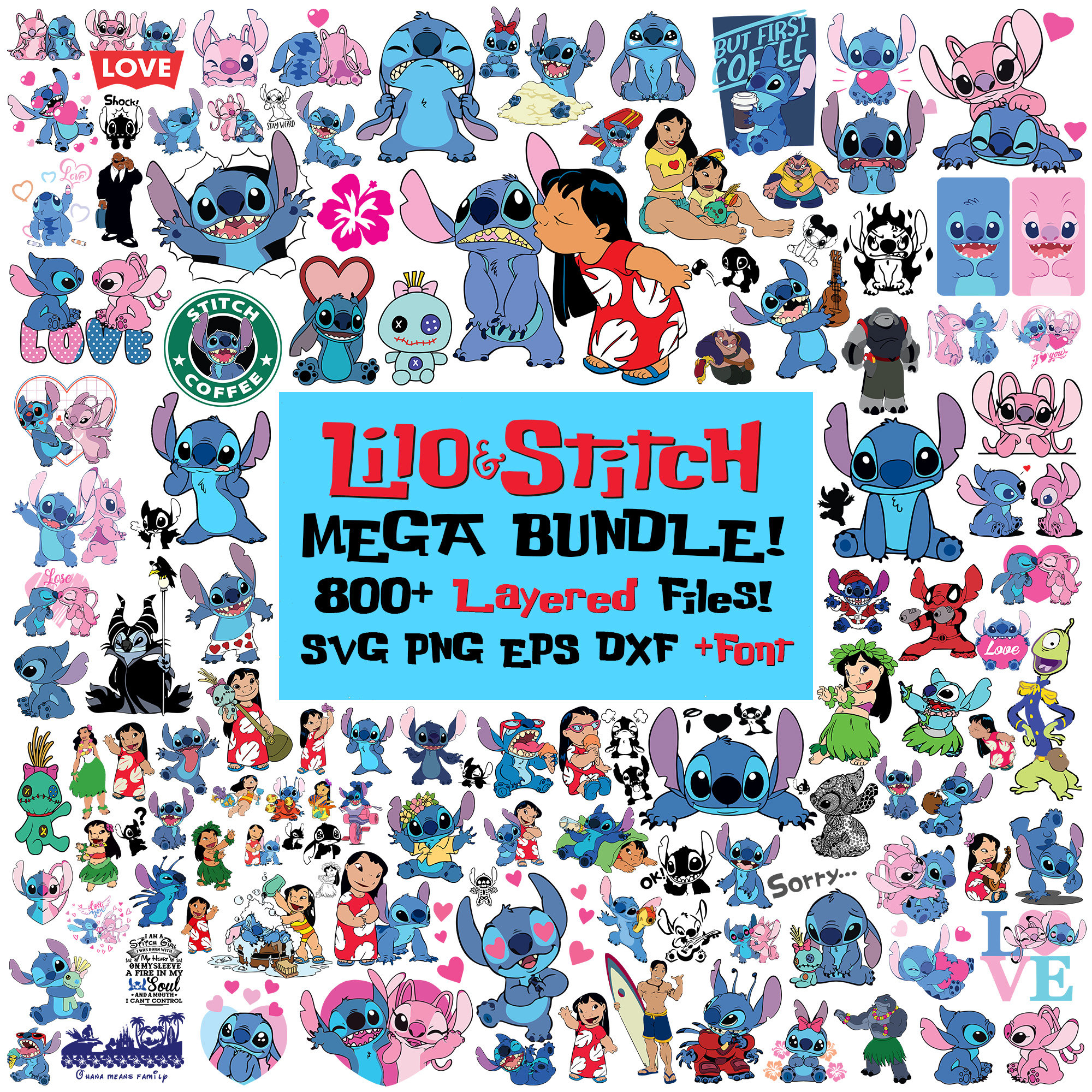 100 pcs Lilo and Stitch Sticker Pack Ohana Vinyl Window Cute Cartoon Laptop  Book