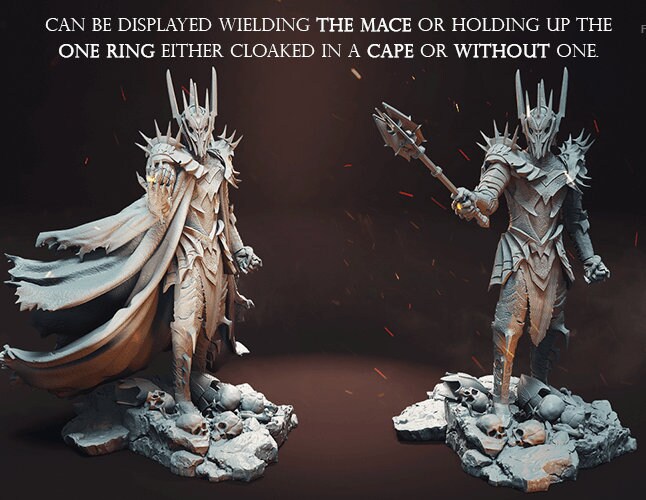 Lotr Sauron 3D Figure STL 3D Model 3D Printable File 3D Printing Model ...