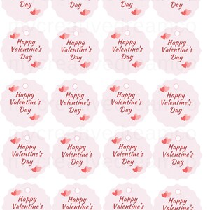 Happy Valentines Day Tag. Valentine's Day Gift Tag. Valentine Cookie ...