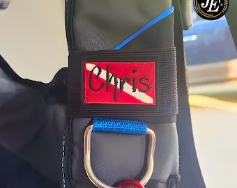 カスタムネームスキューバダイビングタグ、パーソナライズされた刺繍