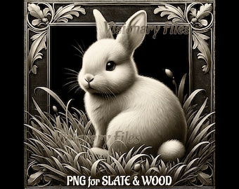 Easter Bunny 3D Illusion PNG Laser File, Illusion Laser Engraving