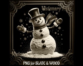 雪だるま 3D イリュージョン PNG レーザーファイル: 彫刻デザイン (デジタルダウンロード)