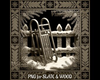 クリスマスそり3DイリュージョンPNGレーザーファイル、冬の3D PNG、3Dイリュージョンクリスマスレーザーカットファイル彫刻、お祝いの3Dデザイン