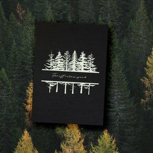Forest Split Frame SVG: Pine Tree Border Vector Design (+ PNG, EPS) - Etsy