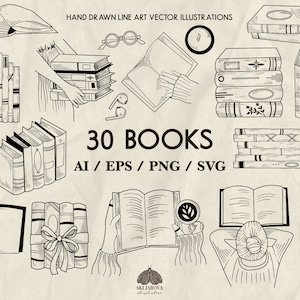 Boek Svg bundel stapel boeken Open boek Png boeken lijntekening kunst meisje met boek lijntekeningen boek liefhebbers Svg lezen boek bibliotheek Svg Vector