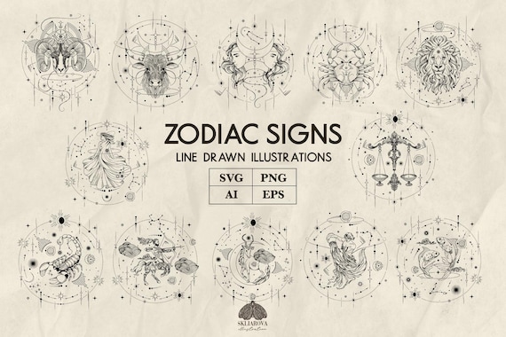 Zodiac signs Svg bundle Astrology Svg Zodiac Svg Horoscope Svg Aries Scorpio Taurus Virgo Pisces Libra Leo Constellation Svg Ophiuchus Png